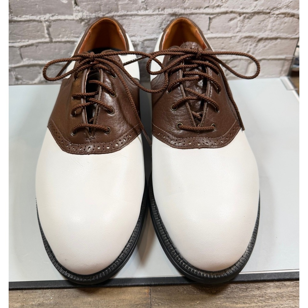Vintage Nike Air Comfort Golf Shoes Mens 9.5 Brown White Saddle Oxford Classic